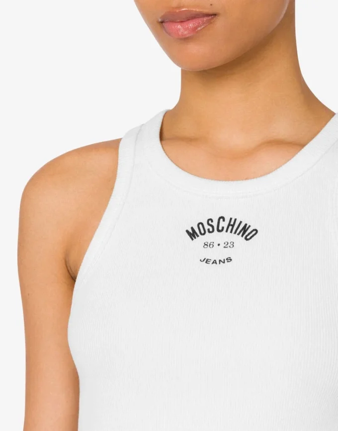 Stretch cotton tank top