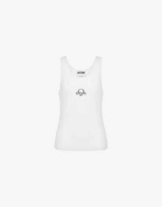 Stretch Cotton Tank Top Laurel Crown Logo Stretch Cotton Tank Top Laurel Crown Logo