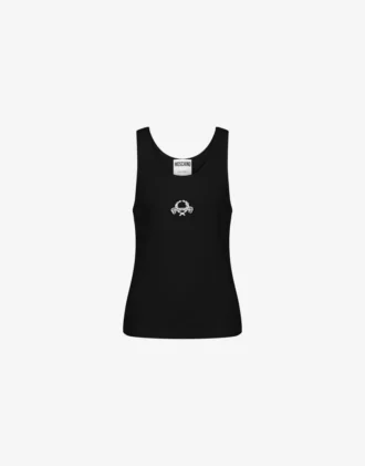 Stretch Cotton Tank Top Laurel Crown Logo Stretch Cotton Tank Top Laurel Crown Logo