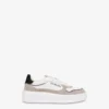 Suede and calf leather sneakers