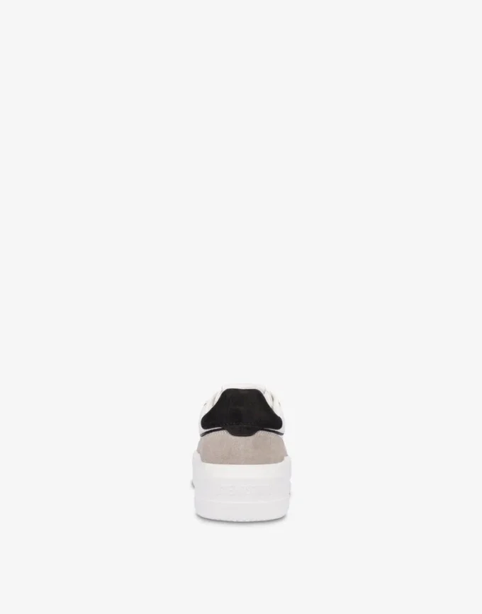 Suede and calf leather sneakers
