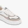 Suede and calf leather sneakers