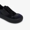 Suede and calfskin trainers