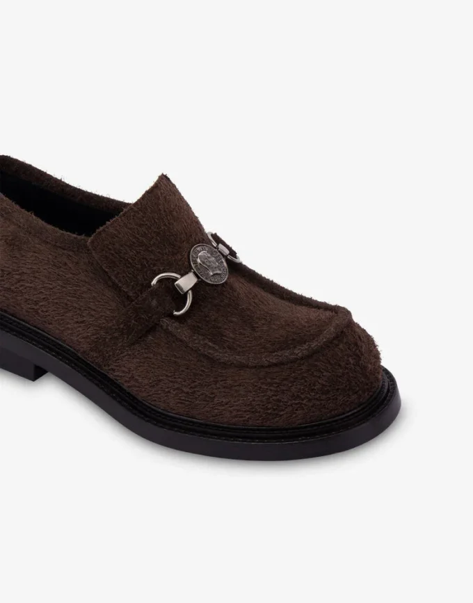 Suede college loafers