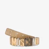 Suede Mixed Lettering Logo Belt