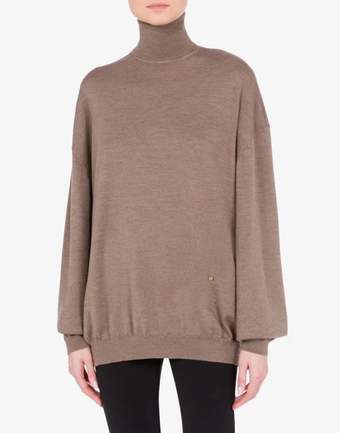 Turtleneck sweater in wool Golden M