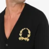Wool and Cashmere Cardigan Laurel Crown Embroidery Wool and Cashmere Cardigan Laurel Crown Embroidery