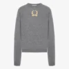 Wool and Cashmere Pullover Laurel Crown Embroidery Wool and Cashmere Pullover Laurel Crown Embroidery
