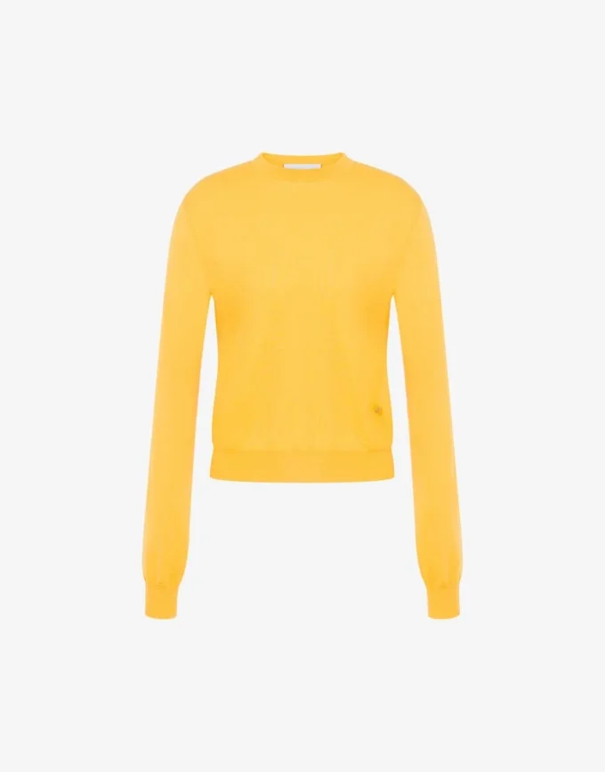 Wool and Silk Pullover Golden M