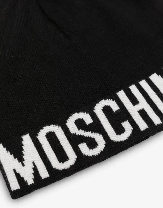 Wool-blend hat with logo