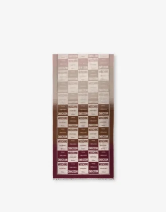 Wool blend jacquard scarf