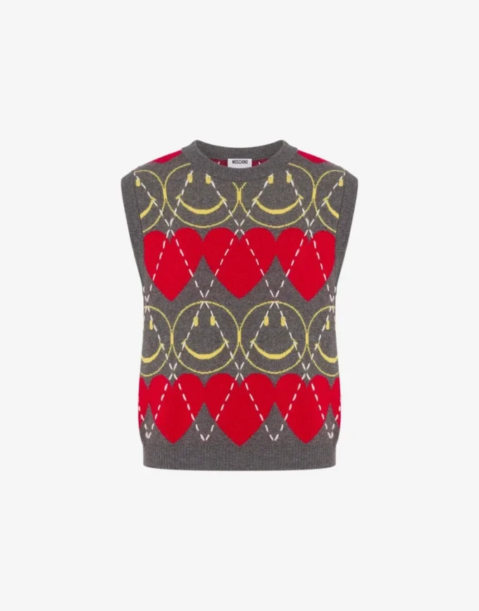 Wool blend sleeveless sweater Smiley® Wool blend sleeveless sweater Smiley®
