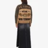 Wool cloth bomber jacket