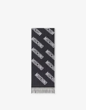 Wool jacquard scarf