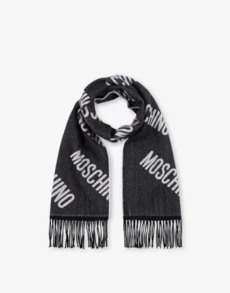 Wool jacquard scarf