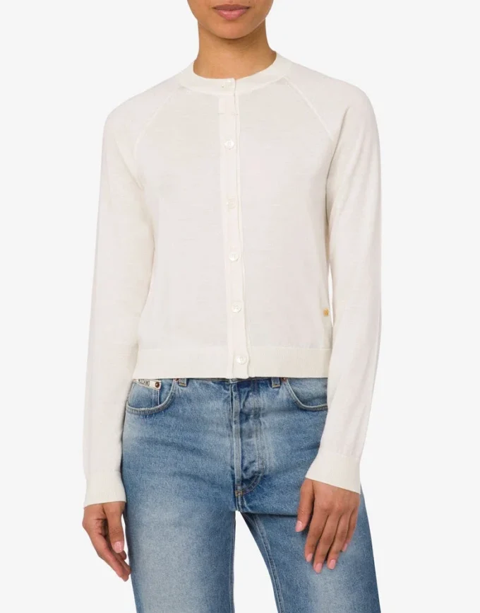 Wool Sweater Golden M with Cut-Out