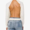 Wool Sweater Golden M with Cut-Out