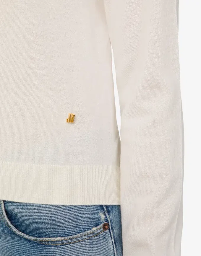 Wool Sweater Golden M with Cut-Out