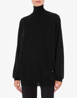 Wool sweater with cut-out Golden M Wool sweater with cut-out Golden M