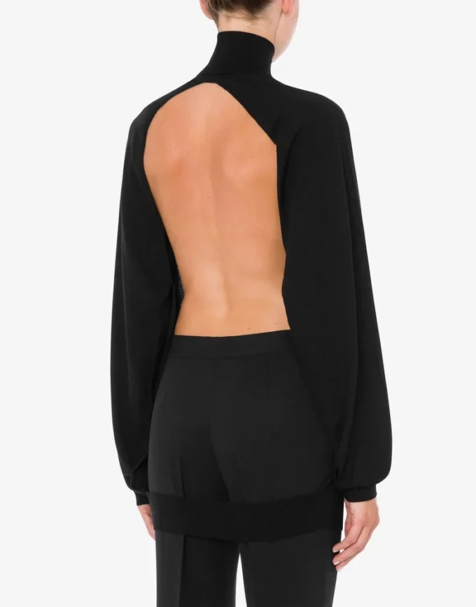 Wool sweater with cut-out Golden M