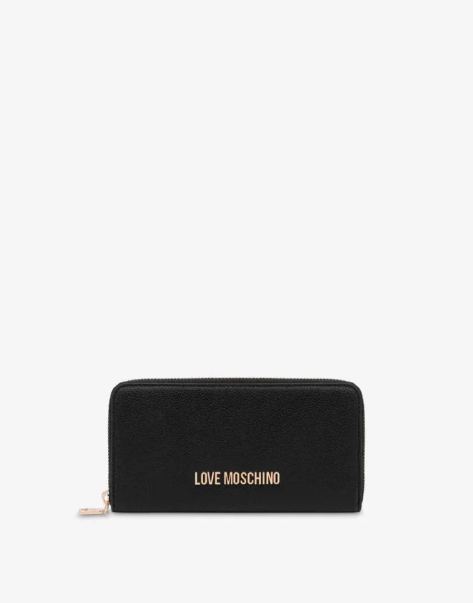 Zip-around wallet with lettering logo Zip-around wallet with lettering logo