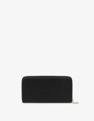 Zip-around wallet with lettering logo