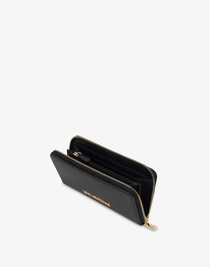 Zip-around wallet with lettering logo Zip-around wallet with lettering logo