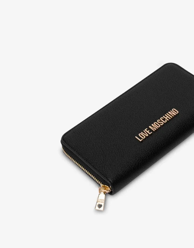 Zip-around wallet with lettering logo Zip-around wallet with lettering logo